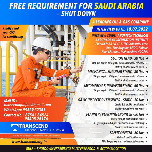 OIL And GAS Company Jobs Saudi Arabia KSA 2022