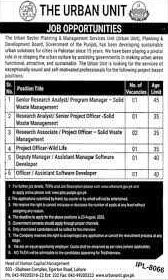 Punjab Govt Jobs 2022, Latest Urban Unit Vacancies Advertisement