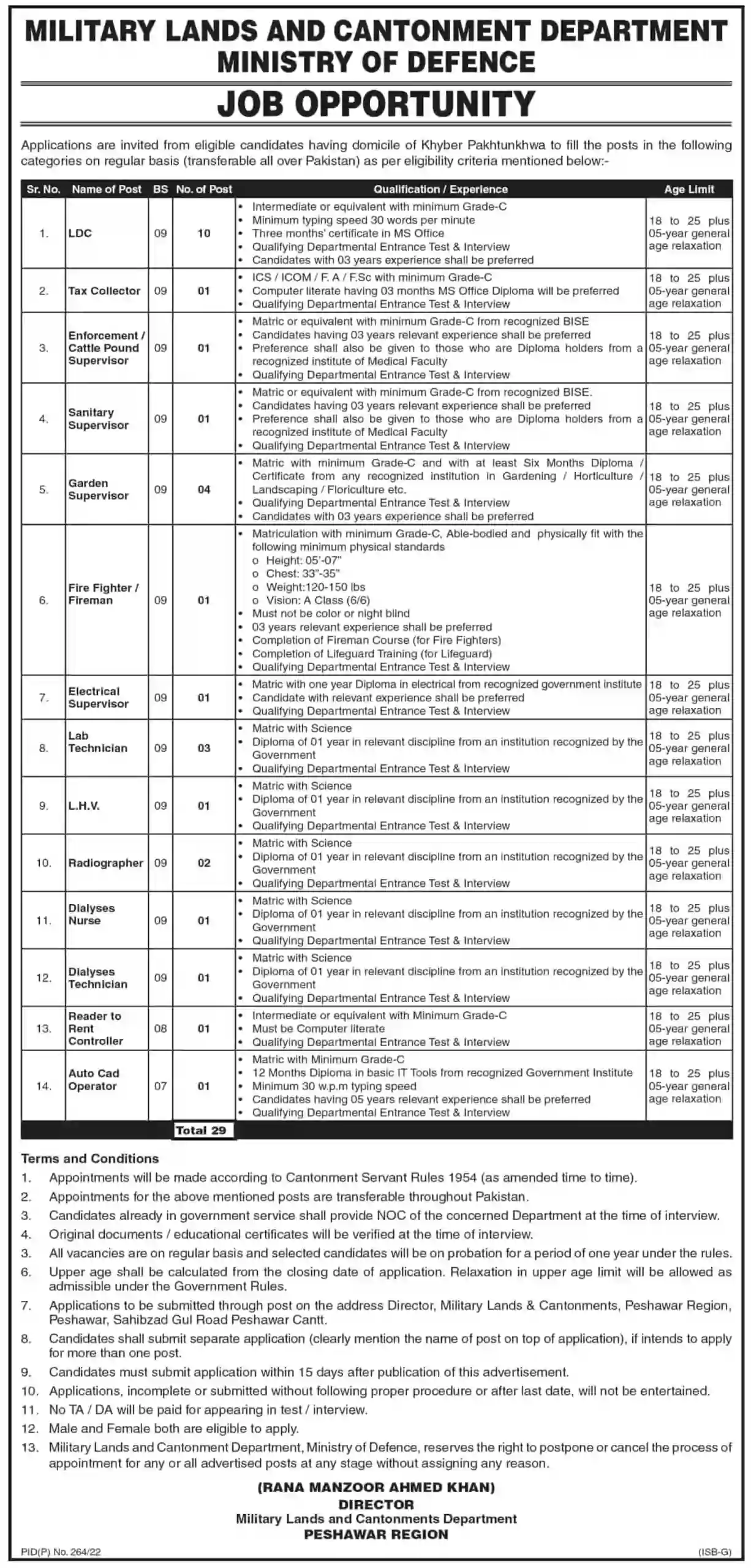 Jobs Ministry of Defence Advertisement 2022 Ad 1